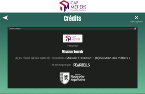 Page des crédits du jeu